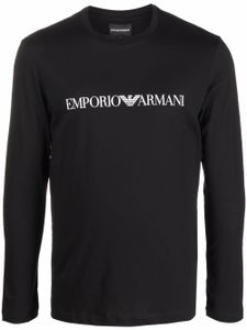 Emporio Armani t-shirt à logo imprimé - Noir