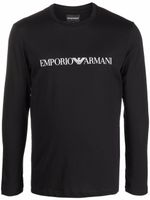 Emporio Armani t-shirt à logo imprimé - Noir