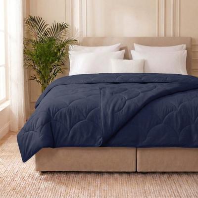 1+1 Gratis Wasbaar Easy Dekbed Zonder Overtrek - Zonder Overtrek - 4 Seizoenen - Navy - Dekbed-Discounter.nl