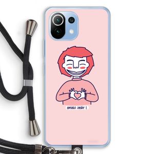 Hartje: Xiaomi Mi 11 Lite Transparant Hoesje met koord