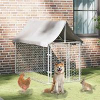 VidaXL Hondenkennel voor buiten met dak 200x100x150 cm