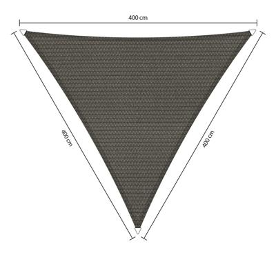 Driehoek 4,00x4,00x4,00 m Cool Grey - Shadow comfort