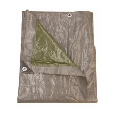 Talen Tools Afdekzeil/dekzeil - grijs/groen - kunststof - 140 gr/m2 - 500 x 800 cm - waterdicht