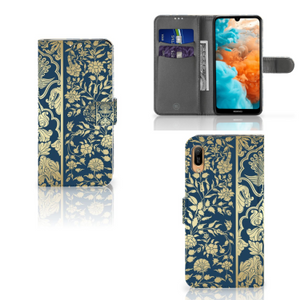 Huawei Y6 (2019) Hoesje Beige Flowers