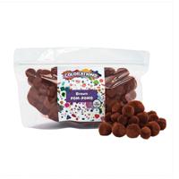 Colorations - pom poms bruin, 100st.