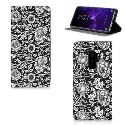 Samsung Galaxy S9 Plus Smart Cover Black Flowers Samsung Galaxy S9 Plus Smart Cover Black Flowers