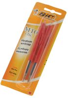 Bic balpen M10 Clic op blister, medium punt, rood - thumbnail