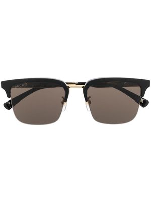 Gucci Eyewear lunettes de soleil à monture rectangulaire - Noir