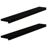 VidaXL Vensterbanken 2 st 110x15x2 cm massief eikenhout donkerbruin