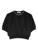 Calvin Klein Kids sweat en jersey à bande logo - Noir