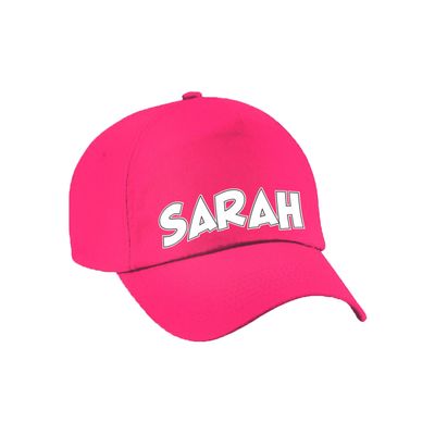 Cadeau pet/cap voor dames - Sarah - roze - vijftig/50 jaar - verjaardag Cadeau pet/cap voor dames - Sarah - roze - vijftig/50 jaar - verjaardag