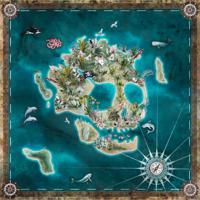 Fotobehang - Skull Island 250x250cm - Vliesbehang - thumbnail