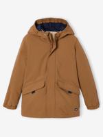 3-in-1 jongensparka met sherpa voering pecannoot