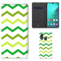 Samsung Galaxy A40 | Hoesje met Magneet | Zigzag Groen