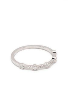 Ef Collection bague en or blanc 14ct pavée diamants - Argent