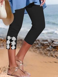 Casual Plain Regular Fit Lace Leggings