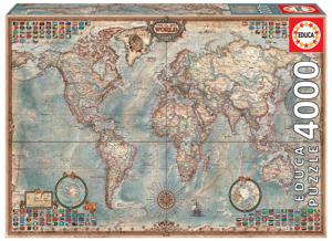 Educa 14827 puzzel Legpuzzel 4000 stuk(s) Wereld