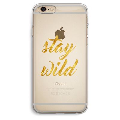 Stay wild: iPhone 6 Plus / 6S Plus Transparant Hoesje