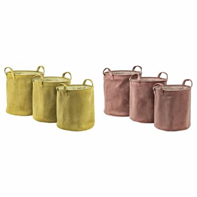 Mandenset DKD Home Decor Polyester 38 x 38 x 40 cm (2 Stuks)
