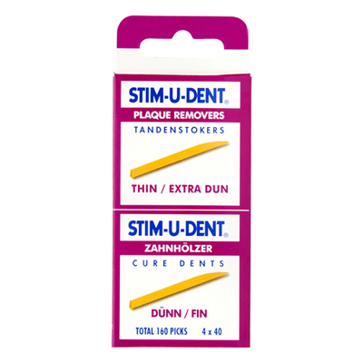 Stim-U-Dent Stim-U-Dent Tandenstokers Thin Extra Dun - 160 stuks