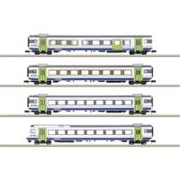 MiniTrix 18293 N set van 4 personenrijtuigen GoldenPassLine van de BLS