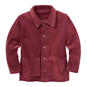 Ribcord-jasje met knopen van steennoot, wijnrood 86/92 Ribcord-jasje met knopen van steennoot, wijnrood 86/92