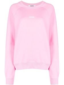 MSGM sweat à logo imprimé - Rose