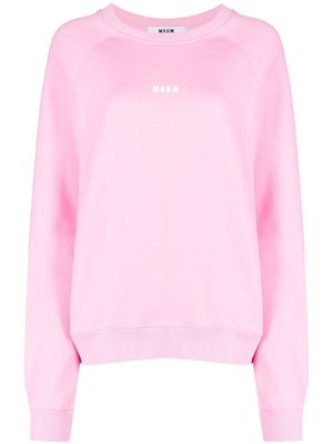 MSGM sweat à logo imprimé - Rose