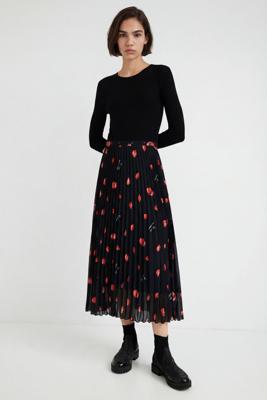 Tweedelige slim fit midi-jurk - BLACK - M