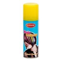 Carnaval verkleed haarverf/spray - geel - 125 ml - kinderen en volwassenen - makkelijk uitwassen