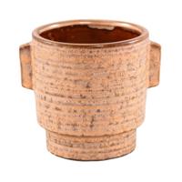 PTMD bloempot katelynn keramiek m oranje 16 cm | 6 stuks