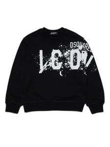 DSQUARED2 KIDS sweat en coton à logo imprimé Relax-Icon - Noir