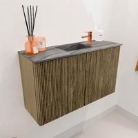 Toiletmeubel Mondiaz Joya Dlux | 70 cm | Meubelkleur Dusk | Faye wastafel Sombra Wasbak Midden | 1 kraangat