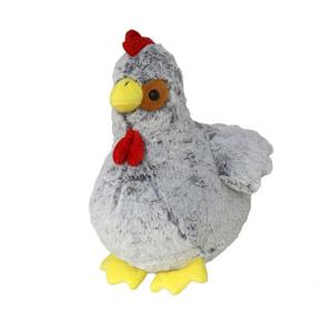 Pluche kip knuffel - 20 cm - grijs - boederijdieren kippen knuffels