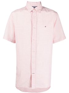 Tommy Hilfiger chemise rayée à logo brodé - Rose