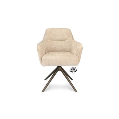 Haluta Eetkamerstoel Draaibaar met arm Boris - Desert Haluta Eetkamerstoel Draaibaar met arm Boris - Desert