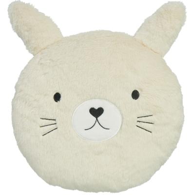 Dieren sierkussen kinderkamer - konijn - wit - 30 cm - polyester