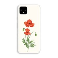 Red poppy: Pixel 4 XL Transparant Hoesje