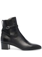 Saint Laurent almond toe heeled ankle boots - Noir