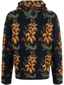 ETRO hoodie à fleurs en intarsia - Bleu