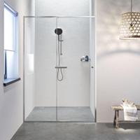Sealskin Contour schuifdeur voor nis 140 cm, 200 cm hoog, RVS, 6 mm helder veiligheidsglas CCD121406325100 - thumbnail