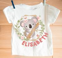 T-shirt baby Schattige dieren koala met naam