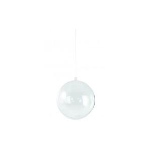 Hobby/diy kerstballen - 5x st - transparant - D5 cm - kunststof - knutselen