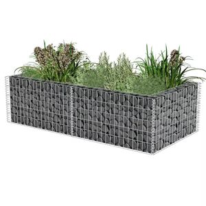 VidaXL Gabion plantenbak 180x90x50 cm gegalvaniseerd staal