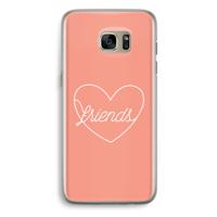Friends heart: Samsung Galaxy S7 Edge Transparant Hoesje