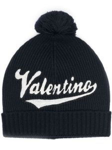 Valentino Garavani bonnet à logo brodé - Bleu