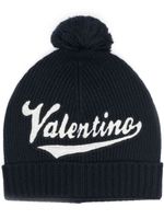 Valentino Garavani bonnet à logo brodé - Bleu