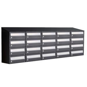 Allux Hive Set 5-Breed, 4-Hoog Met Dak Zwart - 40030070_5x4d