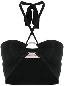 Alexandre Vauthier haut crop à dos nu - Noir