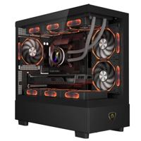 ATX Semi-toren BehuizingKEEP OUT XC-301 GLASS Zwart